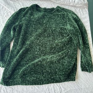JJill - Chenille Sweater - Green - Size Large